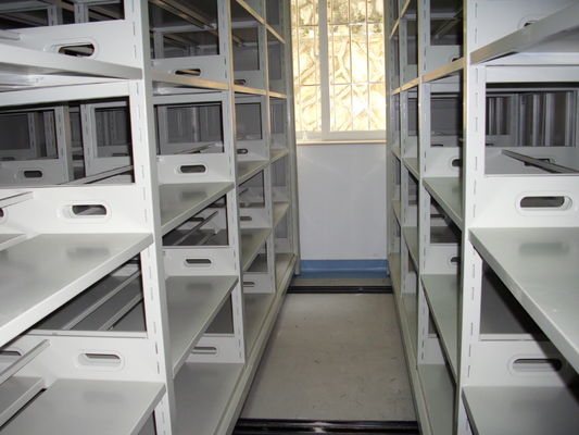 کابینت فایل های متحرک فولادی فشرده سیستم قفسه سیستم قفسه های کششی با چگالی بالا