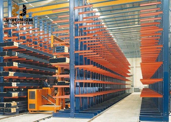 پوشش پودری Cantilever pallet Racking اندازه سفارشی با Safelock
