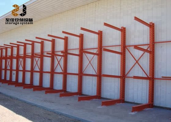 پوشش پودری Cantilever pallet Racking اندازه سفارشی با Safelock