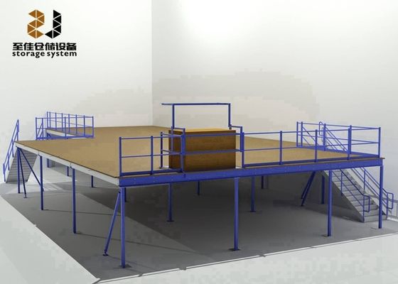 500kg-1500kg/sqm سیستم های متال میزانین ، ذخیره سازی سیستم انبار طبقه میزانین
